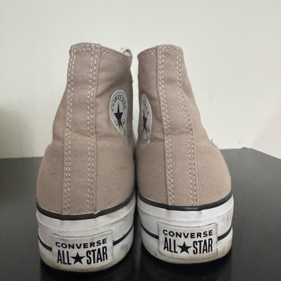 Converse High-Top Sneakers in Beige and White - Picture 5 of 10